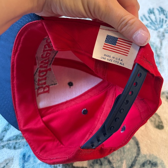 Vintage 1996 Budweiser Anheuser-Busch Red & Navy Blue Ball Cap Hat - Picture 3 of 10